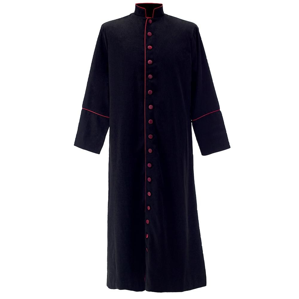 Church Priest Cassock Clergy Robe Preacher Women Man Missionary Liturgical Single Breasted Minister Choir Vestments