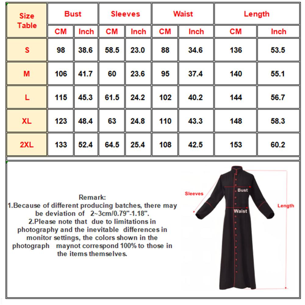 Church Priest Cassock Clergy Robe Preacher Women Man Missionary Liturgical Single Breasted Minister Choir Vestments