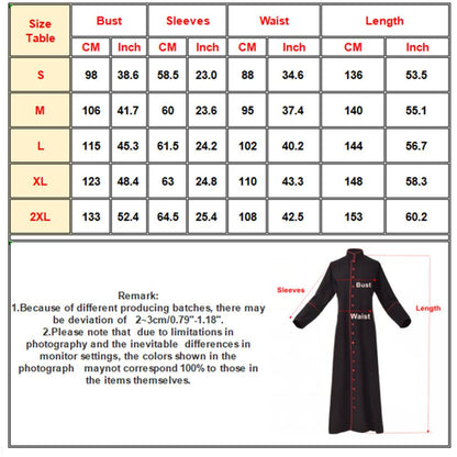 Church Priest Cassock Clergy Robe Preacher Women Man Missionary Liturgical Single Breasted Minister Choir Vestments