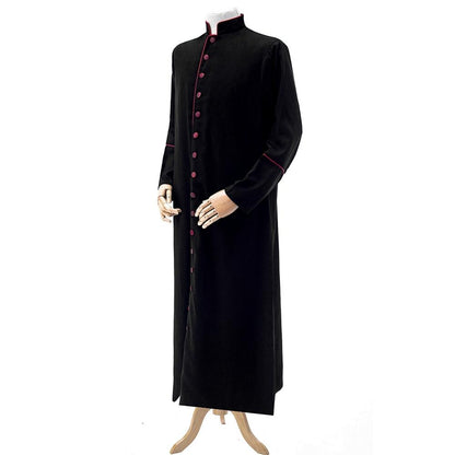 Church Priest Cassock Clergy Robe Preacher Women Man Missionary Liturgical Single Breasted Minister Choir Vestments