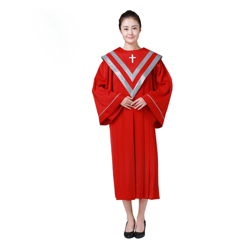 Church Service Red Green Vestment Choir Robe Gown Ladies Mens Priest Preachers Church Graduation Sabbath Anthem Party Outfit