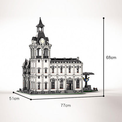 City Street View Scene Modular Architecture Train Station Building Blocks MOC Construction Model Bricks Kids DIY Toys Christmas Gifts