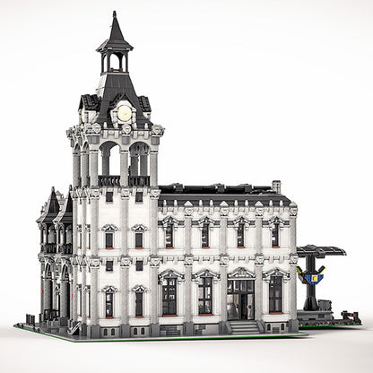 City Street View Scene Modular Architecture Train Station Building Blocks MOC Construction Model Bricks Kids DIY Toys Christmas Gifts