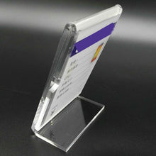 Cargar imagen en el visor de la galería, Clear Solid Acrylic Phone Retail Store Price Label Display Holder Advertising Leader Stand for iphone Mobile phone Shop
