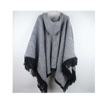 Load image into Gallery viewer, Coat Female Winter Womens Ponchos 2021 Korean Streetwear Long Cloak Autumn Thick Warm Ponchos and Capes Ladies Capa LW20a
