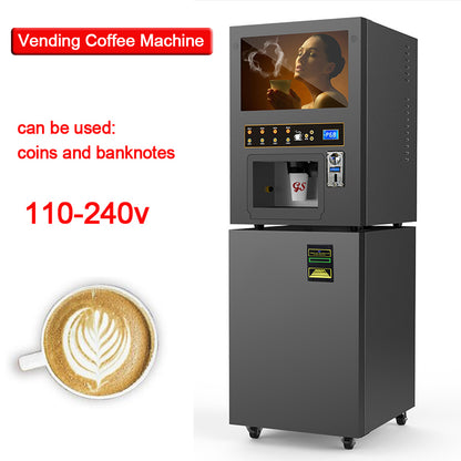 Coin-operated Coffee Maker GTS204 Vending Coffee Machine Commercial Automatic hot/cold beverage milk tea machine for Mall/Cinema