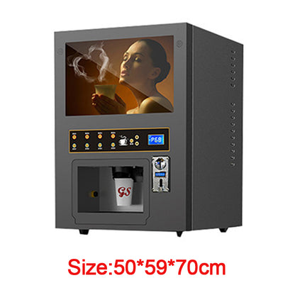 Coin-operated Coffee Maker GTS204 Vending Coffee Machine Commercial Automatic hot/cold beverage milk tea machine for Mall/Cinema