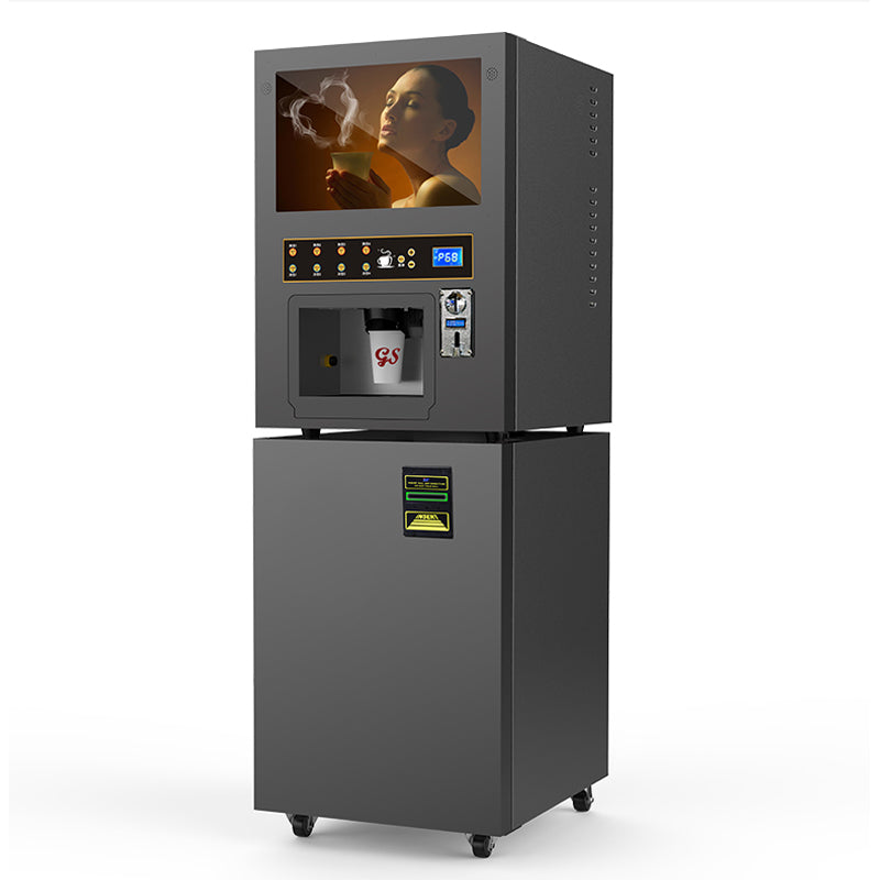 Coin-operated Coffee Maker GTS204 Vending Coffee Machine Commercial Automatic hot/cold beverage milk tea machine for Mall/Cinema