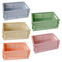 Load image into Gallery viewer, Collapsible Crate Plastic Folding Storage Box Basket Utility Cosmetic Container Desktop Holder Home Use
