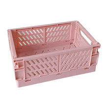 Load image into Gallery viewer, Collapsible Crate Plastic Folding Storage Box Basket Utility Cosmetic Container Desktop Holder Home Use
