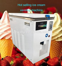 將圖片載入圖庫檢視器 Commercial Automatic Coin Acceptor Stainless Steel Soft Ice Cream Vending Machine
