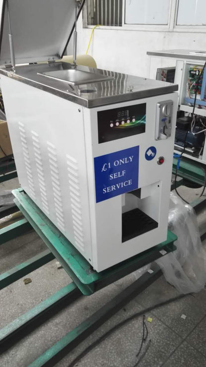 Commercial Automatic Coin Acceptor Stainless Steel Soft Ice Cream Vending Machine