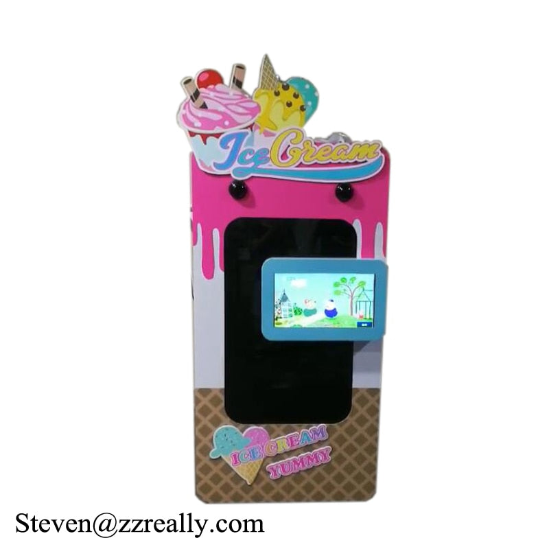 Commercial Automatic Coin Operated Ice Cream Vending Machine