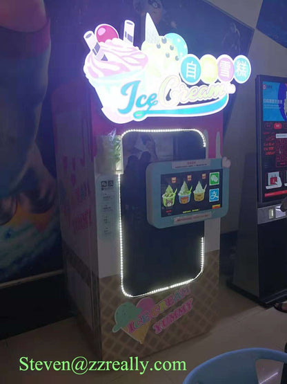 Commercial Automatic Coin Operated Ice Cream Vending Machine