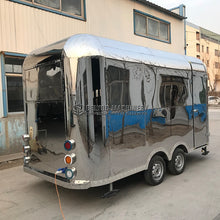 將圖片載入圖庫檢視器 Concession Airstream Pizza Kitchen Waffle House Halal Carts Gelato Beer Bar Food Truck Trailer Steel Exterior
