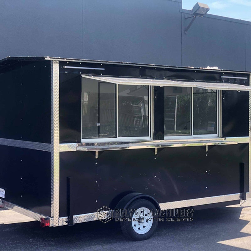 Concession Food Trailer Mobile Kitchen Restaurant Car Pizza Taco Waffle House Vending Ice Cream Cart