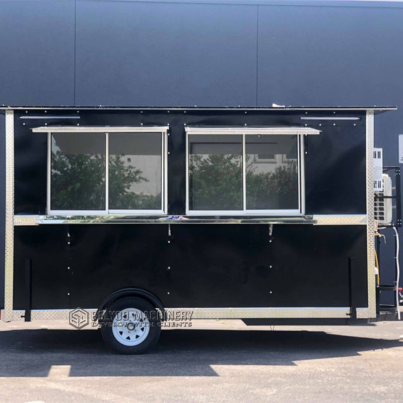 Concession Food Trailer Mobile Kitchen Restaurant Car Pizza Taco Waffle House Vending Ice Cream Cart