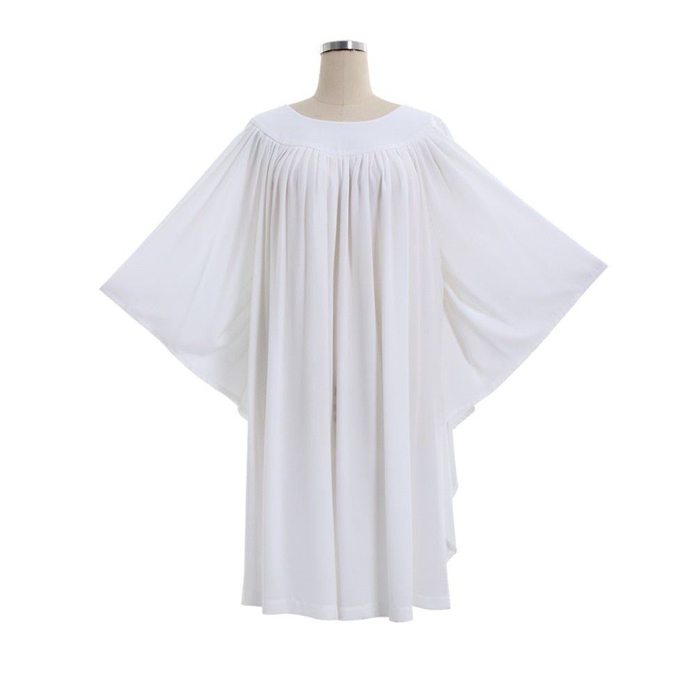 Cosplaydiy Traditional Women Church ALB White Vestments Chasuble Catholic Priests Clergy Surplice Costume L320