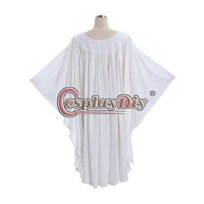 Cosplaydiy Traditional Women Church ALB White Vestments Chasuble Catholic Priests Clergy Surplice Costume L320