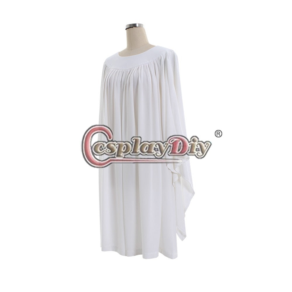 Cosplaydiy Traditional Women Church ALB White Vestments Chasuble Catholic Priests Clergy Surplice Costume L320