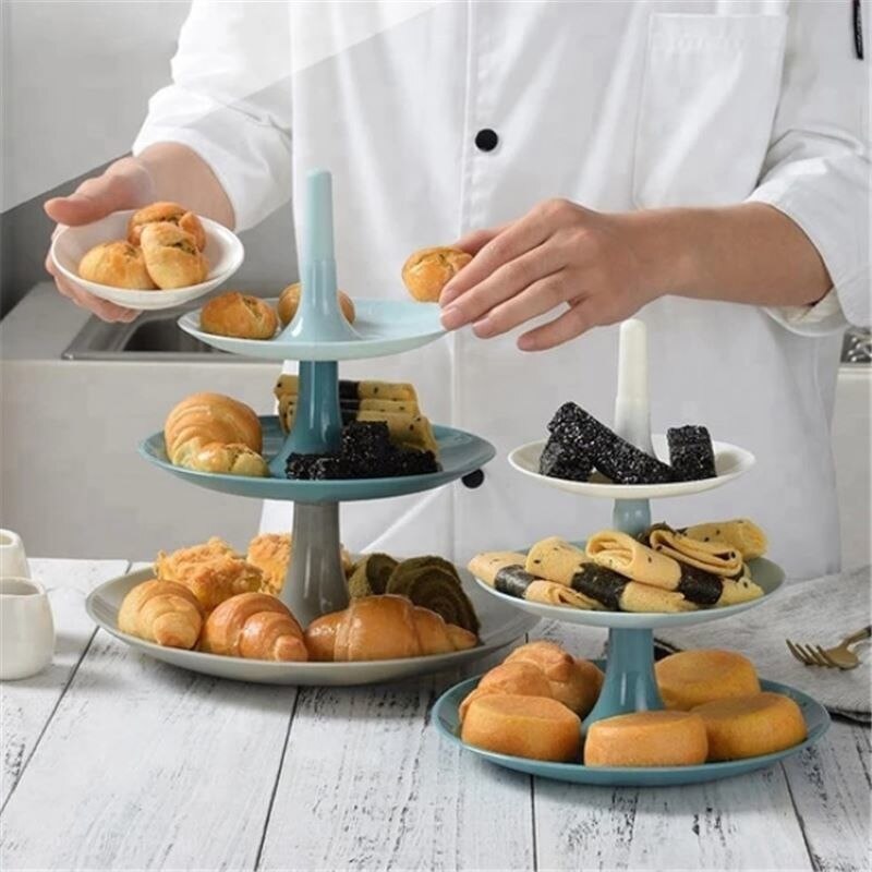 Creative Detachable Three-layer Fruit Pastry Tray Party Birthday Party Cake Plate Fruit Tray Cake Stand Home Decoration Storage