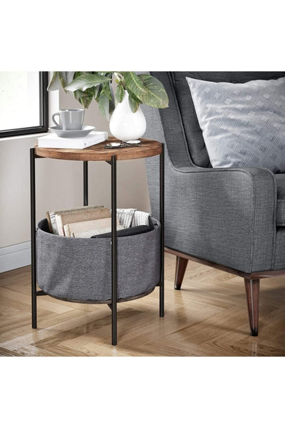 Creative Round Nordic Wood Coffee Table Bed Sofa Side Table Tea Fruit Snack Service Plate Tray Small Desk Living Room furniture