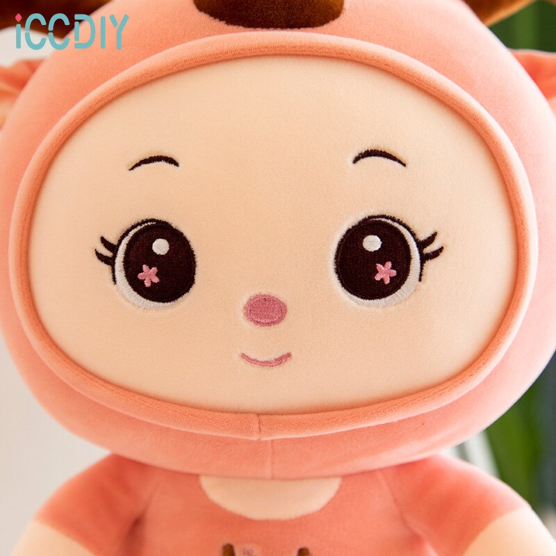 Creative animation surrounding transformation deer doll plush toy deer doll pillow girl birthday gift