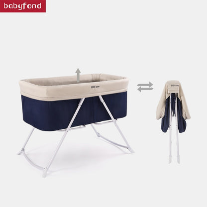Crib free installation multi-function collapsible portable travel sleeping cradle bed