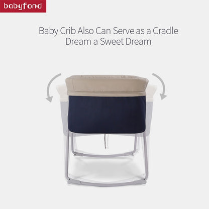 Crib free installation multi-function collapsible portable travel sleeping cradle bed