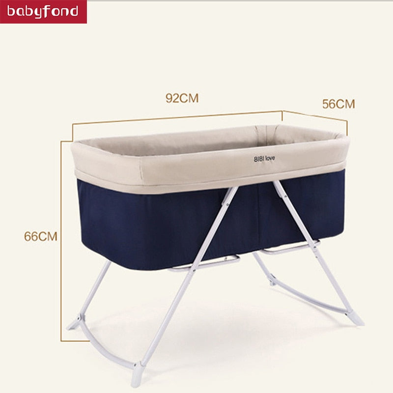 Crib free installation multi-function collapsible portable travel sleeping cradle bed