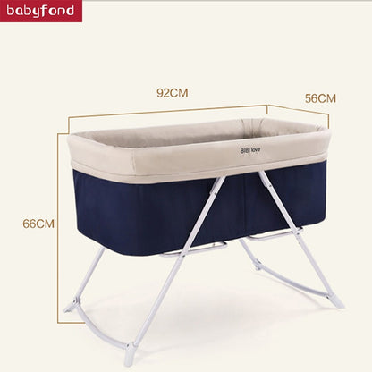Crib free installation multi-function collapsible portable travel sleeping cradle bed