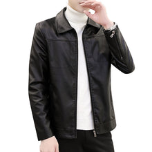 Cargar imagen en el visor de la galería, Crocodile Brand 2021 Men&#39;s Self-cultivation Korean Style Leather Jacket Youth
