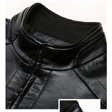Cargar imagen en el visor de la galería, Crocodile Brand Men&#39;s Leather Jacket Streetwear Casual Blazer Jackets Male Outerwear Men Leather Suit Jacket Men Slim Fit Short Coat Spring Autumn
