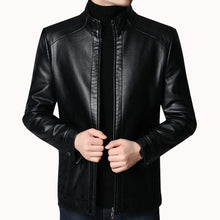 Cargar imagen en el visor de la galería, Crocodile Brand Men&#39;s Leather Jacket Streetwear Casual Blazer Jackets Male Outerwear Men Leather Suit Jacket Men Slim Fit Short Coat Spring Autumn
