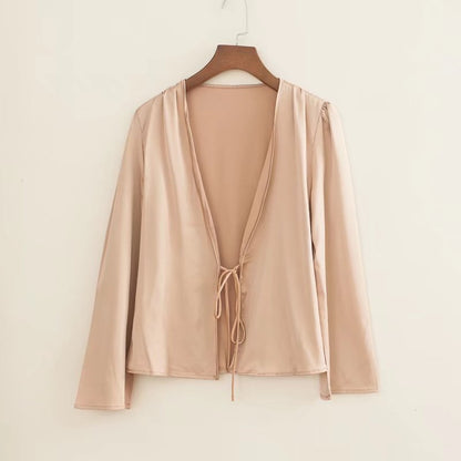 Crop top women chiffon blouses 2020 autumn Star print red long sleeve kimono cardigan blusas summer tops shirts