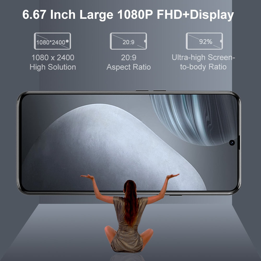 Cubot X50 Smartphone 8GB RAM 64MP Quad Camera 6.67" FHD+ Screen 32MP Selfie NFC Global 4G LTE 128GB ROM Mobile Phone 4500mAh OTG