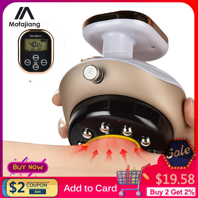 Cupping Massager LCD Display Vacuum Suction Cups EMS Ventosas Anti Cellulite Magnet Therapy Guasha Scraping Fat Burner Slimming. Body Massage