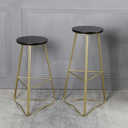 Custom Nordic Solid Wood Triangle Bar Stools Creative Bar Chairs Lounge Chairs Bar Stools Bar Table Chairs High Chairs Stools