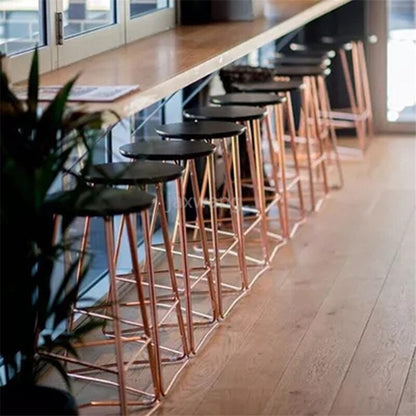 Custom Nordic Solid Wood Triangle Bar Stools Creative Bar Chairs Lounge Chairs Bar Stools Bar Table Chairs High Chairs Stools