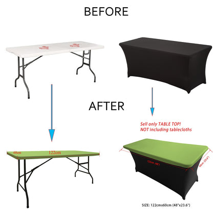 Custom Rectangular Tablecloths Top Spandex Stretch Table Top