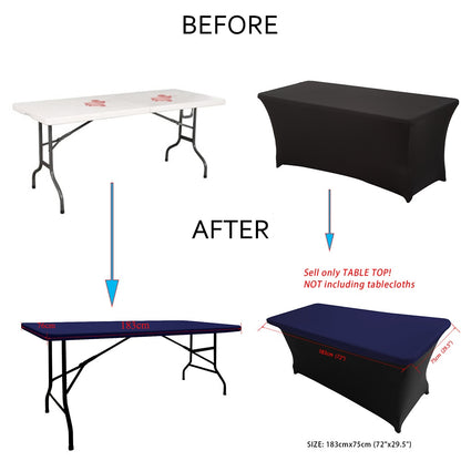 Custom Rectangular Tablecloths Top Spandex Stretch Table Top