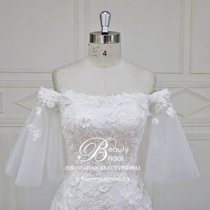 Mermaid Wedding Dresses Appliques Lace Up Back Bridal Gowns Vestido De Novias Wedding Dress XF17029