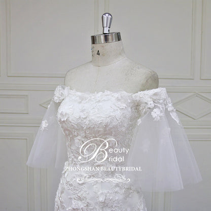 Mermaid Wedding Dresses Appliques Lace Up Back Bridal Gowns Vestido De Novias Wedding Dress XF17029