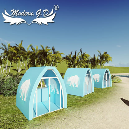 Customized Outdoor Clamping Tent Luxury Steel Prefabricated Dome House