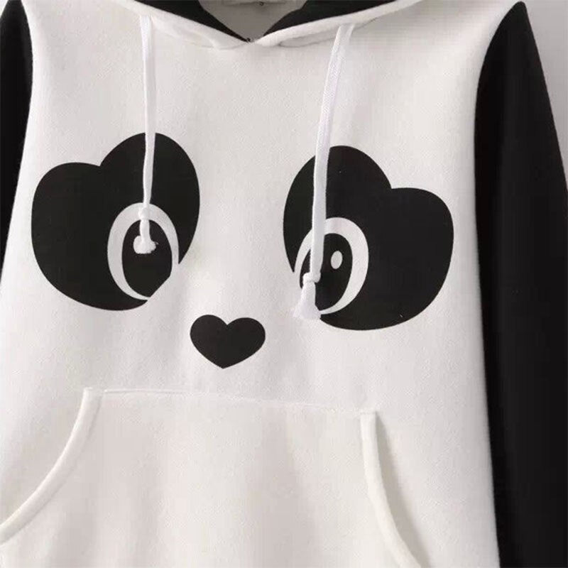 Cute Panda Hoodie Sweater Women Pullover Female Lovely Panda Print Sweater Ladies Autumn Hoodies Pull Femme