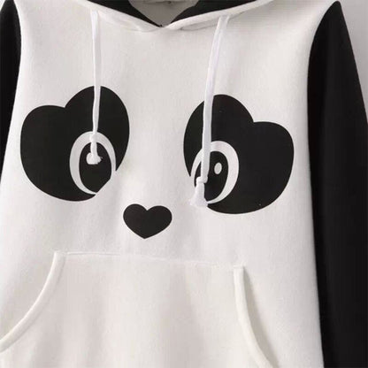 Cute Panda Hoodie Sweater Women Pullover Female Lovely Panda Print Sweater Ladies Autumn Hoodies Pull Femme