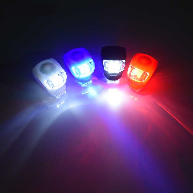 Cyrusher Silicone Safety Warning Light 3 Mode Bicycle Light Helmet LED Flash Front Wheel Bike Light Cycle Rear Tail Frog Light