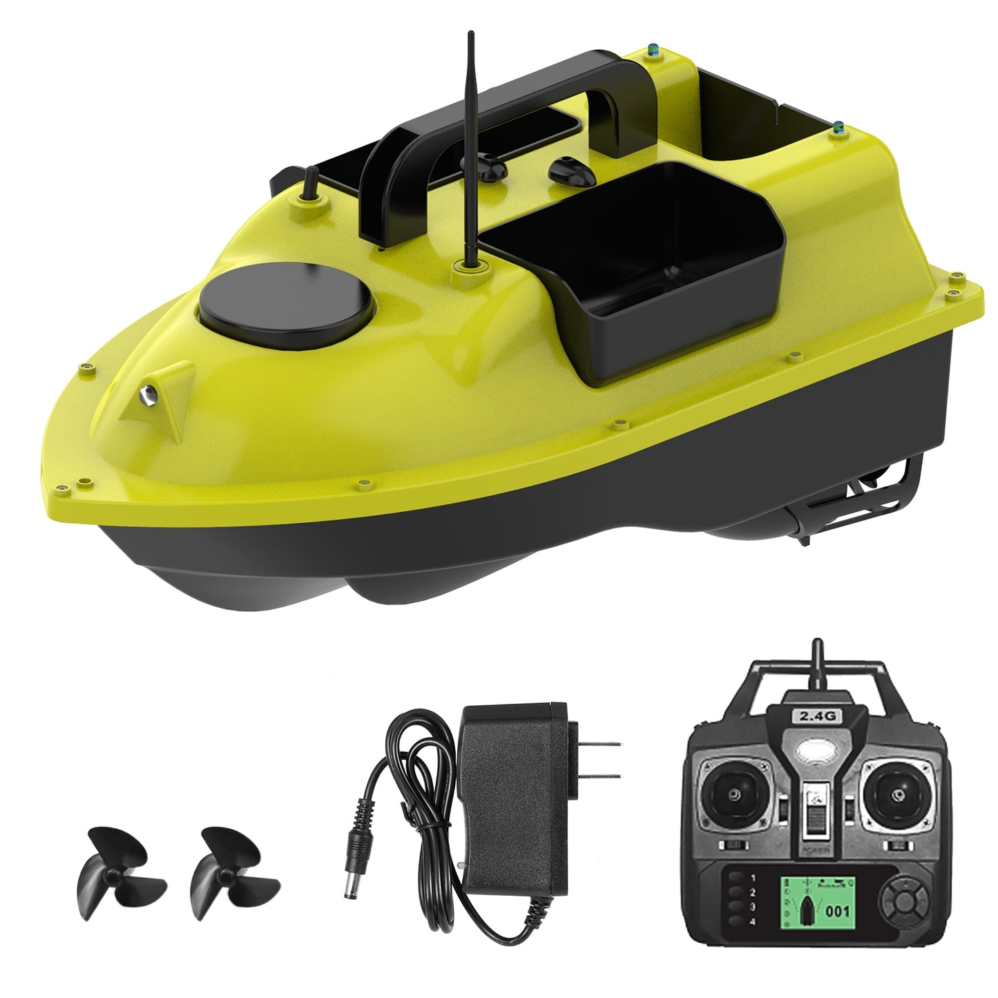 D18B GPS Fishing Bait Boat with 3 Bait Containers Automatic Bait Boat with 400-500M Remote Range Fishing Tool