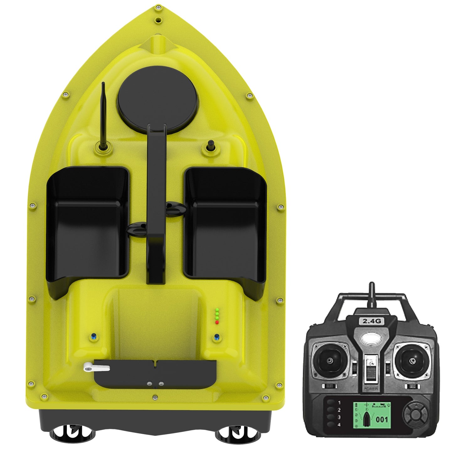 D18B GPS Fishing Bait Boat with 3 Bait Containers Automatic Bait Boat with 400-500M Remote Range Fishing Tool