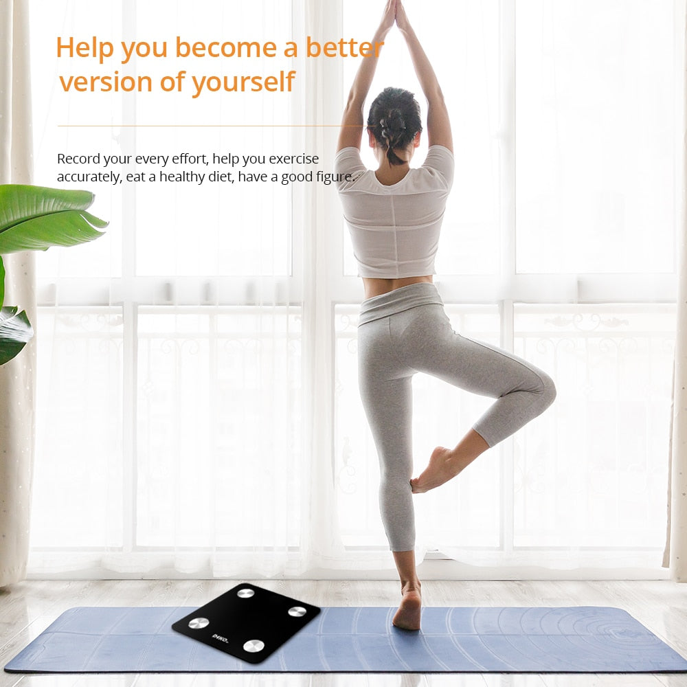 DEKO Body Fat Scale Smart Bluetooth Bathroom Weight Scale Health Monitoring Wireless Digital BMI Body Composition Analyzer